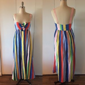 MARA HOFFMAN- SZ 6 - vertical stripe maxi dress